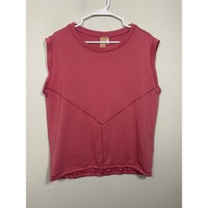 Indyeva Goma Sleevless Top in Rose Pink Size Large Athleisure Active Outdoor